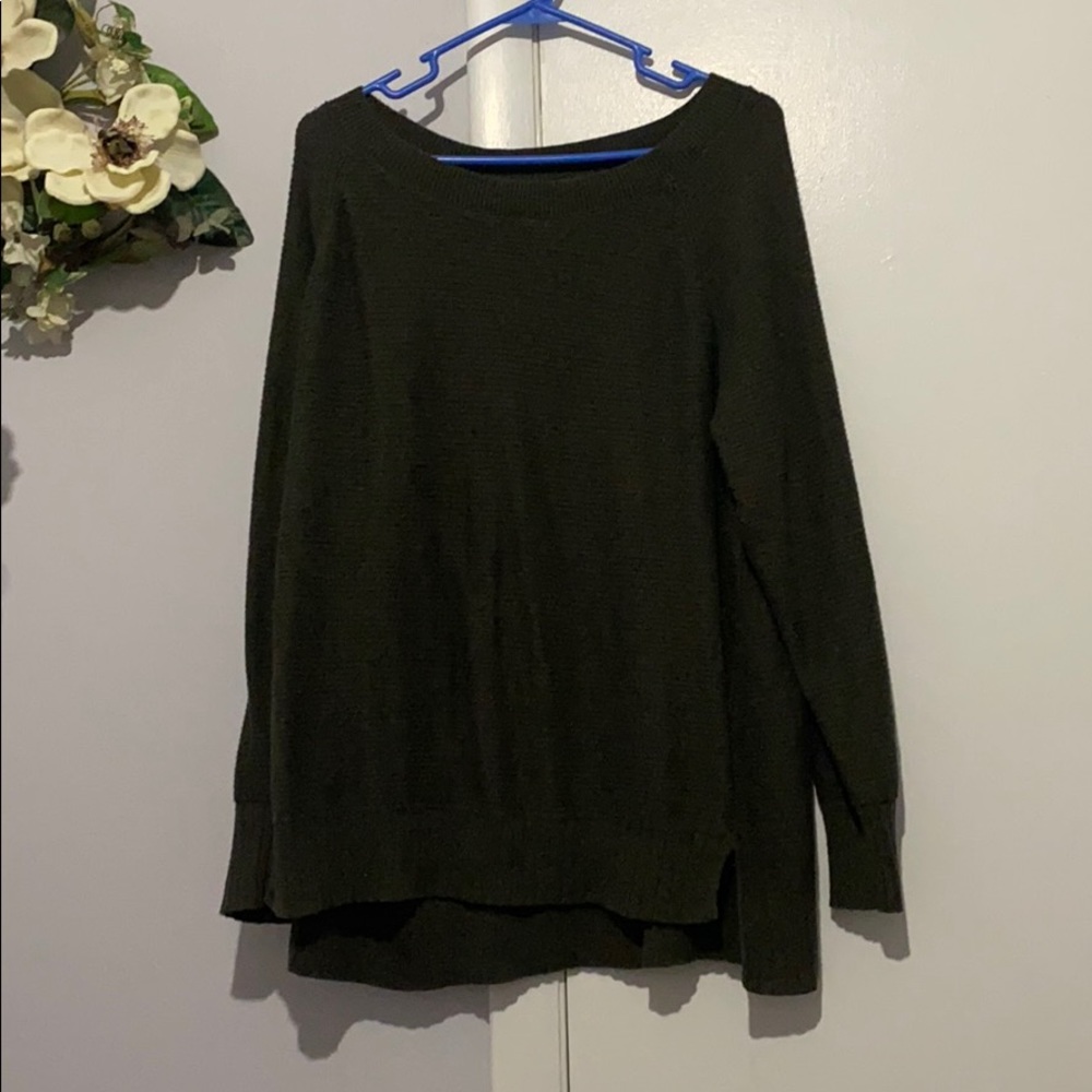 Dark Green Tunic Sweater